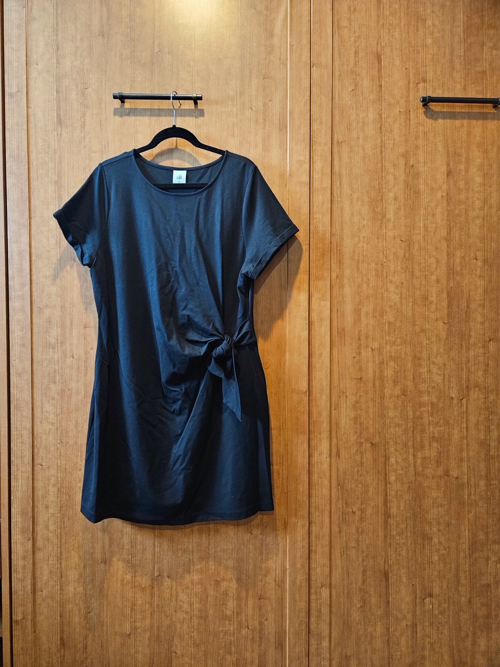 CAbi Black Short-Sleeve Tie-Waist Tunic